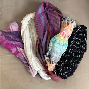 5 scarves bundle